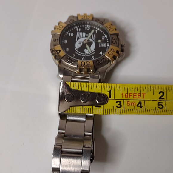 7 Inch Two Tone POW MIA Watch With Black Dial - Picture 11 of 11
